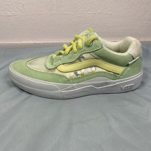 VANS Flower Patterns Womens Plain Logo Low-Top Sneakers 5.5 - Picture 2 of 8